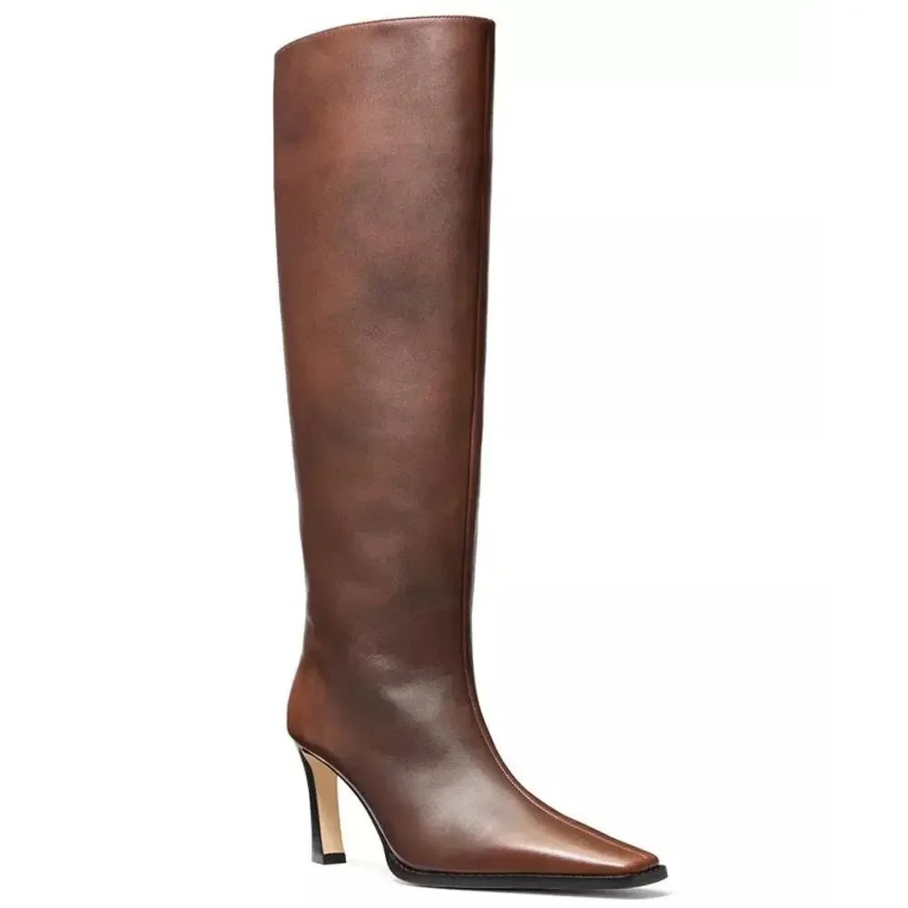 Michael Kors Women's Darrah Burnished Leather Boots Size 10 MSRP $295